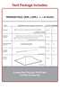 Image of 20' x 20' Premium Canopy Pole Party Tent - Red, White and Blue