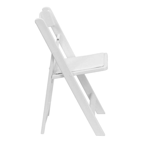 Party Tents Canopy Tents & Pergolas 18" White Resin Folding Chairs by Party Tents