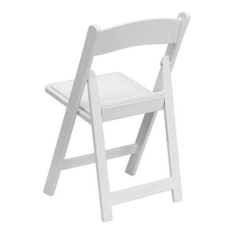 Party Tents Canopy Tents & Pergolas 18" White Resin Folding Chairs by Party Tents