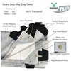 Image of Party Tents Direct Bounce Blowers & Accessories 33' x 48' Silver Heavy Duty Waterproof Hay Tarp Cover by Party Tents 754972327886 193-Party Tents
