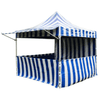 Image of Party Tents Direct Canopies & Gazebos 10' x 10' 50mm Speedy Pop-up Carnival Tent - Blue White Striped by Party Tents 754972372244 7169