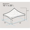 Image of Party Tents Direct Canopies & Gazebos 10' x 20' White High Peak Frame Party Tent by Party Tents 754972308274 4116 10' x 20' White High Peak Frame Party Tent by Party Tents SKU# 4116