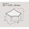 Image of Party Tents Direct Canopies & Gazebos 20' White Hexagon High Peak Frame Party Tent by Party Tents
