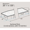 Image of Party Tents Direct Canopies & Gazebos 20' x 120' Sectional Single Tube West Coast Frame Party Tent by Party Tents 754972363471 5083 20'x120' Sectional Single Tube West Coast Frame Party Tent Party Tents