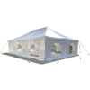 Image of Party Tents Direct Canopies & Gazebos 20' x 30' White Economy Pole Canopy Tent with Sidewalls by Party Tents 754972377058 8080