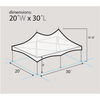 Image of Party Tents Direct Canopies & Gazebos 20' x 30' White High Peak Frame Party Tent by Party Tents 754972308304 4118 20' x 30' White High Peak Frame Party Tent by Party Tents SKU# 4118