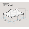 Image of Party Tents Direct Canopies & Gazebos 20' x 30' White Twin Tube High Peak Frame Party Tent by Party Tents 754972316569 4117