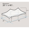 Image of Party Tents Direct Canopies & Gazebos 20' x 40' Custom High Peak Frame Party Tent by Party Tents