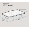 Image of Party Tents Direct Canopies & Gazebos 20' x 40' West Coast Frame Tent, Premium Frame Translucent Top by Party Tents 754972373463 7664 20' x 40' West Coast Frame Tent, Premium Frame Translucent Top 7664