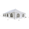 Image of Party Tents Direct Canopies & Gazebos 20' x 40' White Economy Pole Canopy Tent with Sidewalls by Party Tents 754972377065 8081