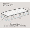Image of Party Tents Direct Canopies & Gazebos 20' x 70' Sectional Single Tube West Coast Frame Party Tent by Party Tents 754972373951 2032 20'x70' Sectional Single Tube West Coast Frame Party Tent Party Tents