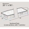 Image of Party Tents Direct Canopies & Gazebos 20' x 90' Sectional Single Tube West Coast Frame Party Tent by Party Tents 754972373975 2041 20'x90' Sectional Single Tube West Coast Frame Party Tent Party Tents