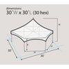 Image of Party Tents Direct Canopies & Gazebos 30' White Hexagon High Peak Frame Party Tent by Party Tents 754972365345 1845