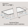 Image of Party Tents Direct Canopies & Gazebos 30' x 105' Sectional Single Tube West Coast Frame Party Tent by Party Tents 754972374002 2037 30'x105' Sectional Single Tube West Coast Frame Party Tent Party Tents