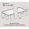 Image of Party Tents Direct Canopies & Gazebos 30' x 120' Sectional Single Tube West Coast Frame Party Tent by Party Tents 754972374019 2039 30'x120' Sectional Single Tube West Coast Frame Party Tent Party Tents