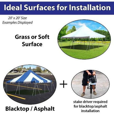 Party Tents Direct Canopies & Gazebos 30' x 40' Premium Sectional Canopy Pole Party Tent - White by Party Tents 754972296182 545-tent 30' x 40' Premium Sectional Canopy Pole Party Tent - White SKU# 545