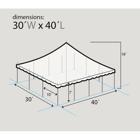 Party Tents Direct Canopies & Gazebos 30' x 40' Premium Sectional Canopy Pole Party Tent - White by Party Tents 754972296182 545-tent 30' x 40' Premium Sectional Canopy Pole Party Tent - White SKU# 545