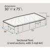 Image of Party Tents Direct Canopies & Gazebos 30' x 75' Sectional Single Tube West Coast Frame Party Tent by Party Tents 754972373999 2033 30'x75' Sectional Single Tube West Coast Frame Party Tent Party Tents