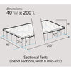 Image of Party Tents Direct Canopies & Gazebos 40' x 200' Sectional Single Tube West Coast Frame Party Tent by Party Tents 754972374064 2035 40'x200' Sectional Single Tube West Coast Frame Party Tent Party Tents
