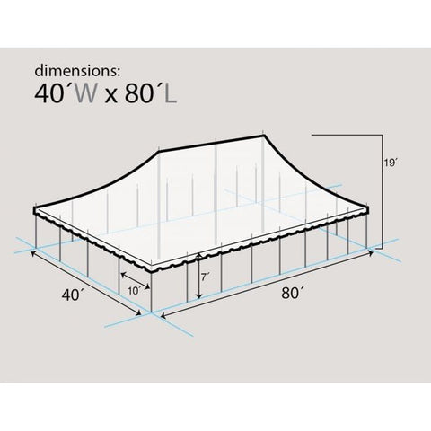 Party Tents Direct Canopies & Gazebos 40' x 80' White Premium Sectional Canopy Pole Party Tent by Party Tents 754972307567 555 40' x 80' White Premium Sectional Canopy Pole Party Tent Party Tents