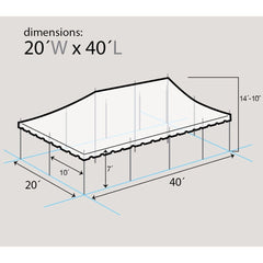 20' x 40' Premium Canopy Pole Party Tent - Custom by Party Tents