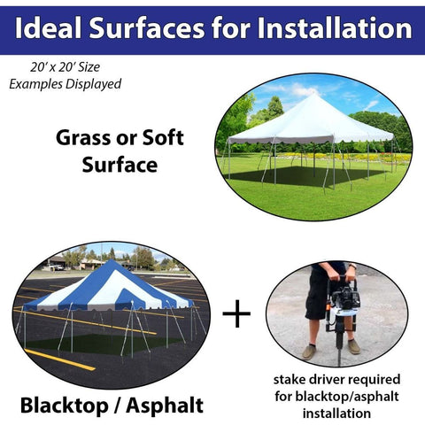 Party Tents Direct Canopies & Gazebos ***DUP***20' x 40' Premium Canopy Pole Party Tent - Custom by Party Tents