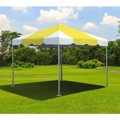 Party Tents Direct Canopy Tents & Pergolas 10' x 10' Yellow & White West Coast Frame Party Tent by Party Tents 754972307628 3691
