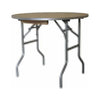 Image of Party Tents Direct Folding Chairs & Stools 36" 2 pack Round Wood Folding Table by Party Tents 754972309356 3260 36" 2 pack Round Wood Folding Table by Party Tents SKU#3260