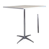 Image of Party Tents Direct Folding Chairs & Stools 36" 2 pack Square Adjustable Height Cocktail Bistro Table by Party Tents 754972314008 3254 36" 2 pack Square Adjustable Height Cocktail Bistro Table Party Tents