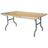 Image of Party Tents Direct Folding Chairs & Stools 48" 2 Pack Rectangle Wood Folding Banquet Table by Party Tents 754972356855 2169 48" 2 Pack Rectangle Wood Folding Banquet Table Party Tents SKU#2169