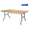 Image of Party Tents Direct Folding Chairs & Stools 48" 2 Pack Rectangle Wood Folding Banquet Table by Party Tents 754972356855 2169 48" 2 Pack Rectangle Wood Folding Banquet Table Party Tents SKU#2169