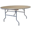 Image of Party Tents Direct Folding Chairs & Stools 48" 2 Pack Round Wood Folding Table by Party Tents 754972316880 2998 48" 2 Pack Round Wood Folding Table by Party Tents SKU#2998