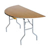 Image of Party Tents Direct Folding Chairs & Stools 60" 2 Pack Half Round Wood Table by Party Tents 754972300490 3414 60" 2 Pack Half Round Wood Table by Party Tents SKU#3414