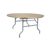 Image of Party Tents Direct Folding Chairs & Stools 60" 2 Pack Round Wood Folding Table by Party Tents 754972309370 3002 60" 2 Pack Round Wood Folding Table by Party Tents SKU#3002