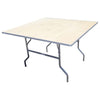 Image of Party Tents Direct Folding Chairs & Stools 60" 2 pack Square Wood Folding Table by Party Tents 754972309516 3003 60" 2 pack Square Wood Folding Table by Party Tents SKU#3003