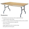 Image of Party Tents Direct Folding Chairs & Stools 72" 2 Pack Rectangle Wood Folding Banquet Table by Party Tents 754972356862 3409 72" 2 Pack Rectangle Wood Folding Banquet Table Party Tents SKU#3409