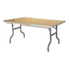 Image of Party Tents Direct Folding Chairs & Stools 72" 2 Pack Rectangle Wood Folding Banquet Table by Party Tents 754972356862 3409 72" 2 Pack Rectangle Wood Folding Banquet Table Party Tents SKU#3409