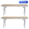 Image of Party Tents Direct Folding Chairs & Stools 72" 2 Pack Rectangle Wood Seminar Table by Party Tents 754972300506 3412 72" 2 Pack Rectangle Wood Seminar Table by Party Tents SKU#3412