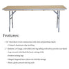 Image of Party Tents Direct Folding Chairs & Stools 72" 2 Pack Rectangle Wood Seminar Table by Party Tents 754972300506 3412 72" 2 Pack Rectangle Wood Seminar Table by Party Tents SKU#3412
