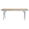 Image of Party Tents Direct Folding Chairs & Stools 96" 2 Pack Rectangle Wood Seminar Table by Party Tents 754972300513 3413 96" 2 Pack Rectangle Wood Seminar Table by Party Tents SKU#3413