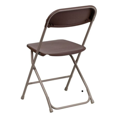 Party Tents Direct Folding Chairs & Stools Brown Plastic Folding Chairs by Party Tents 754972308021 101-Party Tents Brown Plastic Folding Chairs by Party Tents SKU# 101