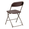 Image of Party Tents Direct Folding Chairs & Stools Brown Plastic Folding Chairs by Party Tents 754972308021 101-Party Tents Brown Plastic Folding Chairs by Party Tents SKU# 101