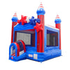 Image of Commercial Inflatable Bounce House with Blower, Stars and Stripes