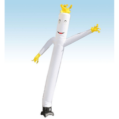 12' Fly Guy Inflatable Tube Man with Blower - Standard White by POGO