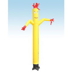 12' Fly Guy Inflatable Tube Man with Blower - Standard Yellow by POGO