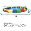 Image of POGO Big Games 24' Round Inflatable Pool with 2 PVC Zorb Balls and Blower by POGO 754972366885 5077 24' Round Inflatable Pool with 2 PVC Zorb Balls and Blower #5077