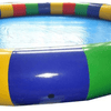 Image of POGO Big Games 24' Round Shallow Zorb Ball Inflatable Pool with Blower by POGO 754972329484 5093 24' Round Shallow Zorb Ball Inflatable Pool with Blower SKU#5093