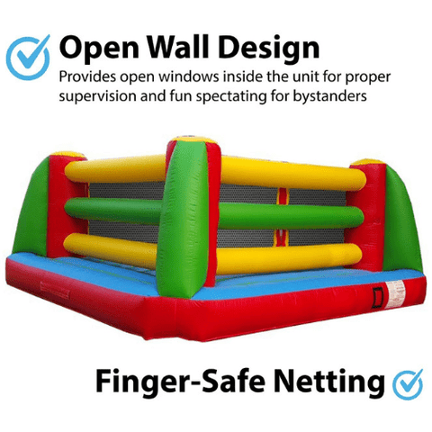 POGO Big Games Inflatable Boxing Ring with Blower and Accessories by POGO 754972324922 3419 Inflatable Boxing Ring with Blower and Accessories SKU# 3419