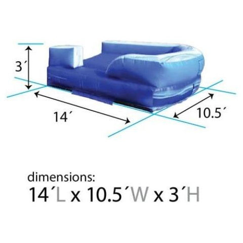 POGO Bounce Blowers & Accessories 22' Blue Marble Wet / Dry Splash Pool Inflatable Slide by POGO 754972363488 4946