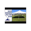 Image of POGO Canopies & Gazebos 20' x 20' Red & White Weekender Standard Canopy Pole Tent by POGO